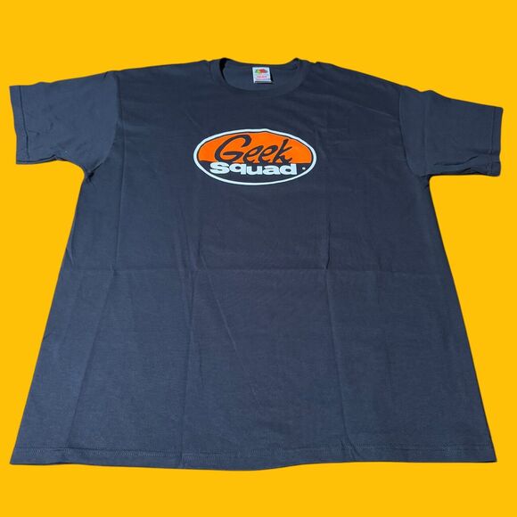 Vintage Y2K Geek Squad T Shirt Best Buy Computer Tech Tee Black men's XL - Picture 1 of 6